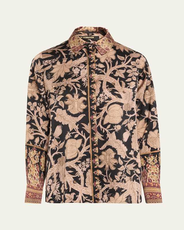 Hallow Floral Button-Down Shirt